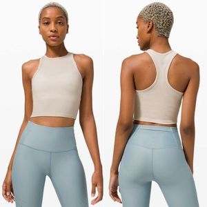 Lululemon LA Front Racer Crop Tank - Dune / Large